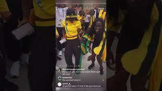 Junelle Bromfield and Jamaican athletes dancing #dancechallenge #paris2024 #olympicgames