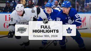 Kings at Maple Leafs | October 16, 2024 | NHL Full Game Highlights