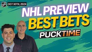 NHL Picks and Predictions Today | Jets vs Red Wings | Lightning vs Avalanche | PuckTime Oct 30