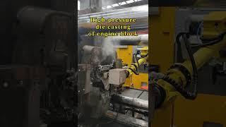 High pressure die casting of engine block #youtubeshorts #engineblock