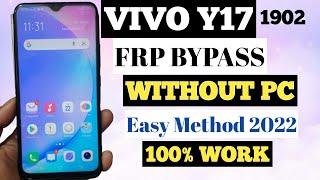 Vivo Y17 1902 Frp Bypass Google Account Remove Without PC Easy Method 2022 |||