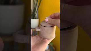 What would you use this lidded jar for? #pottery #liddedjar #ceramicjar #ceramics #clay #fypart
