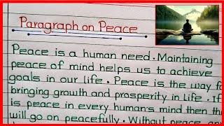 Paragraph on Peace || Peace || 10/20 Lines on Peace || Peace Information || Details of Peace