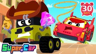 Let's Duel Bandit Car! | Race Car To The Rescue | Kids Cartoons & Car Songs | Super Car