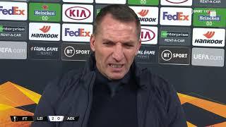 Leicester go through to the last 32 of the Europa League seeded | Brendan Rodgers reacts