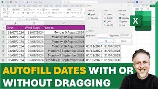  Autofill Dates in Excel | Sequential Dates, Weekly Dates, Month & Year - With or Without Dragging