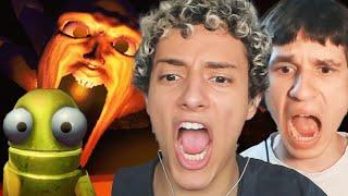 We play a funny but scary game