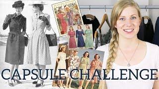 Wearing a "1940's Wardrobe" for 2 weeks | Extreme Capsule Wardrobe Challenge