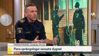 Polischefen: Det ligger bakom ökningarna av sprängningar | Nyhetsmorgon | TV4 & TV4 Play