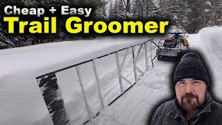 Simple DIY Snowmoible Trail Groomer