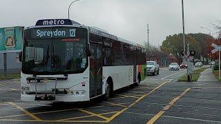 MAN 16.250 GB1025 on 120 Spreydon through Whiteleigh Ave Level Crossing.