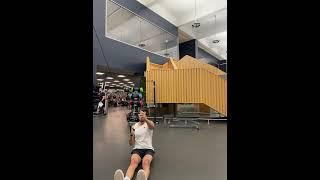 Straight leg seated pull down