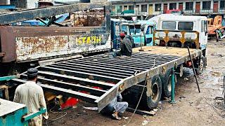 Handmade Manufacturing Process of Trairler Low-Bed for Heavy Machinery Transport in Local Factory