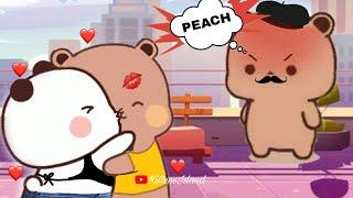 Peach Goma caught while Kissing, by Dad || MilkMocha bear bubududu || KittensIsland