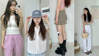 haul + lookbook⋰˚  요즘 산 제품들, 입고 다니는 옷들 모아봤어요 (여름 데일리룩, 메이비베이비, 위드아웃썸머, 릿킴, 루루서울, 르브제, 어윗, 밀로우먼)