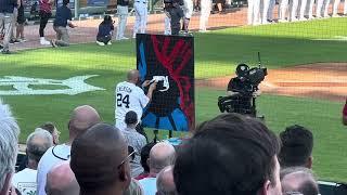 Singing Action Painter Joe Everson at Comerica Park