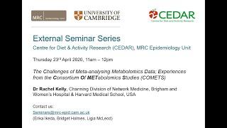 The Challenges of Meta-analysing Metabolomics Data - Dr Rachel Kelly,