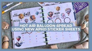 Hot Air Balloon Plan with Me in a Classic Happy Planner | NEW Amber Plans Her Day Sticker Sheets!