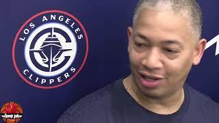 Ty Lue Clippers Training Camp Day 1, Kawhi Update, Jeff Van Gundy Role, Jerry West Passing. HoopJab