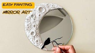 Decorative Wall Art with Crescent Moon and Bird Design