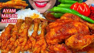 ASMR SPICY RED COOKED CHICKEN *AYAM MASAK MERAH* MUKBANG MASSIVE Eating Sounds