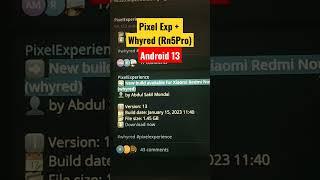 Android 13 Pixel Experience Plus Update Redmi Note 5 Pro Whyred #shorts #pixelexperienceplus #whyred