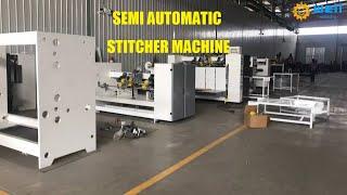 Semi Auto Corrugated Box Stitching Machine #stitchingmachine #supplier