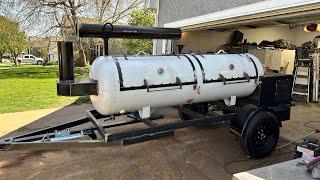 330 Gallon Offset Smoker Build Overview!!!!  (Short Cap Version)