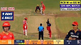 RCB vs GG WPL Highlights 2025 | RCB Women vs Gujarat Women Highlights WPL 2025 Today Women's Match