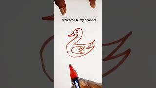 How do you draw a goose. #shorts #viralvideo #art #artwork #drawing