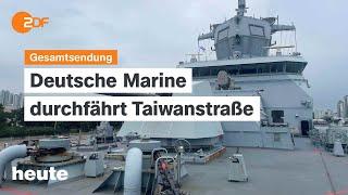 heute 19 Uhr vom 13.09.2024 Deutsche Marine durchfährt Taiwanstraße, Unwetterwarnung, Kursk