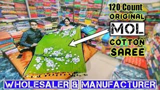 120 Count Original Mol Cotton/Mulmul Cotton Saree Wholesaler & Manufacturer | Handloom House(Phulia)