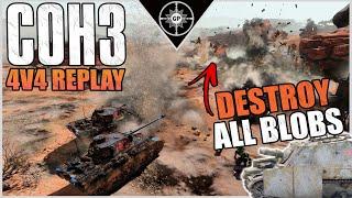 Panzer Comeback or Blob Domination? | 4v4 Steppes | Company of Heroes 3 Replays #28