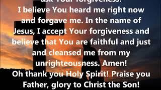 Prayer of repentance and accepting God's forgiveness