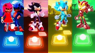 Sonic Amy Exe  Blue Sonic  Dark Sonic  Ironman Sonic Tiles Hop 