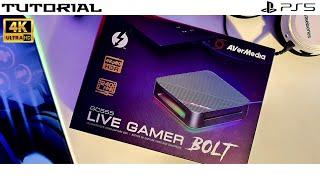 Live Gamer Bolt 4K PlayStation 5 recording how to tutorial avermedia