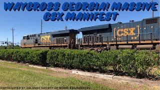 Railfanning At Waycross Georgia! Massive CSX Manifest