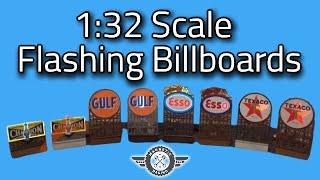 Magnetic Racing: 1:32 Scale Illuminated Billboards, ideal for Slot Car & Scalextric Tracks