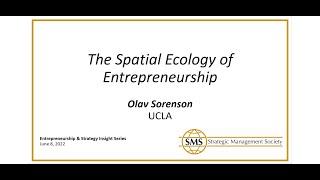 The Spatial Ecology of Entrepreneurship