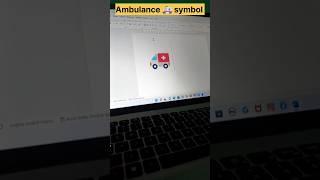 Ambulance  symbol in word computer shortcut key #viral#shorts