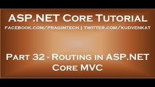 Routing in ASP NET Core MVC