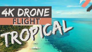 4k Cinematic Drone Footage BEACH | Birds Eye View of TROPICAL Paradise | Beach Ambience Sounds