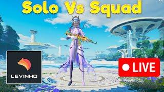  Levinho Solo Vs Squad LIVE PUBG MOBILE