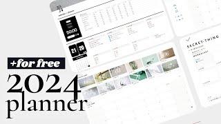 (eng sub) My 2024 Digital planner free templateㅣNotion planner