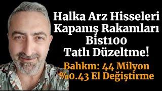 Halka Arz Hisselerinde Kapanış Rakamları #bahkm 1. Tavan Bist 100 Tatlı Düzeltme