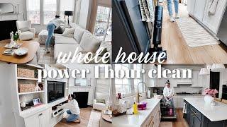 WHOLE HOUSE CLEAN WITH ME | Power 1 Hour Clean