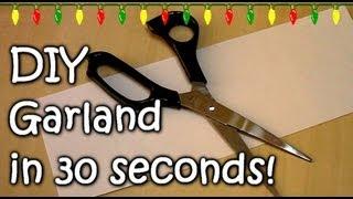 How to make a Garland in 30 seconds! - Homemade Easy Garland tutorial