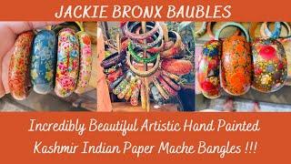 Unveiling Masterpieces: Kashmir's Hand-Painted Wooden Paper Mache Bangles & Bracelets