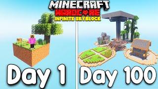 I Survived 100 Days Of Skyblock Infinite In Minecraft Hardcore!