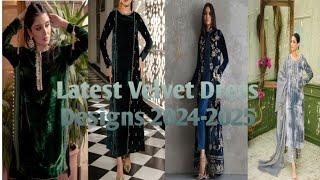 Latest Velvet Dress Designs 2024-2025|Elegant Partywear Velvet Dress|#dress# design #style